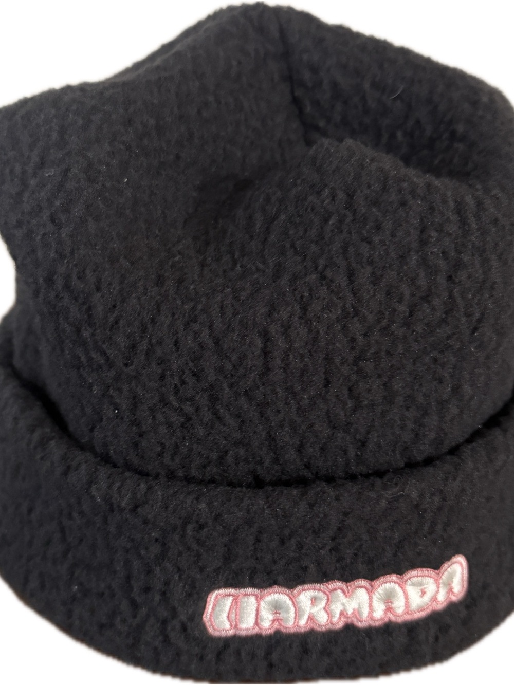 Armada Black Fleece Beanie Hat Size M